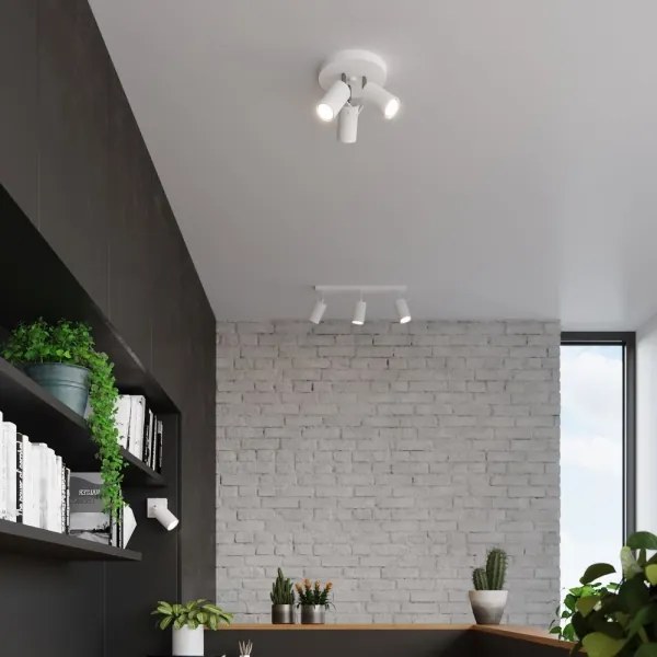 Sollux SL.1015 - Bodové svietidlo RING 3xGU10/10W/230V biela