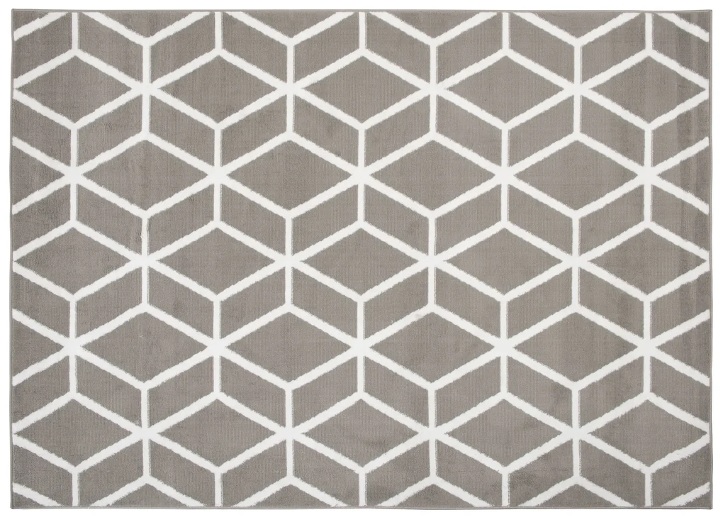 Moderný koberec C434A SVETLO GREY/WHITE BALI PP White Rozmer: 180x250