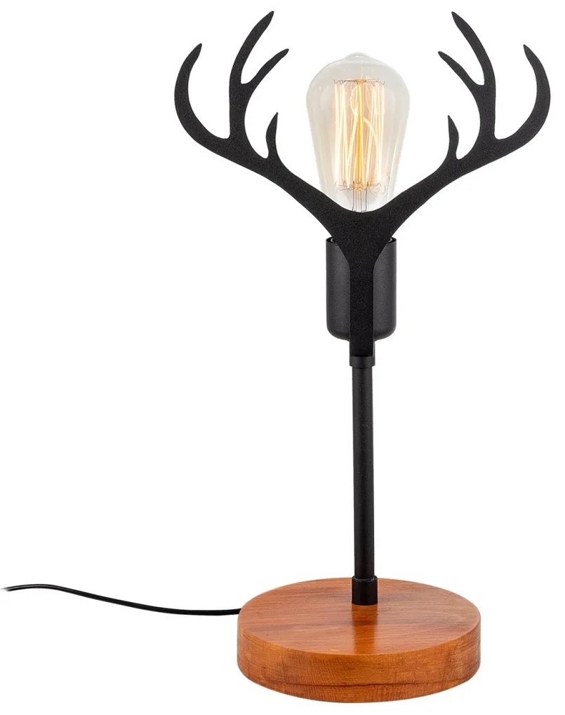 Stolová lampa Melin orech/čierna