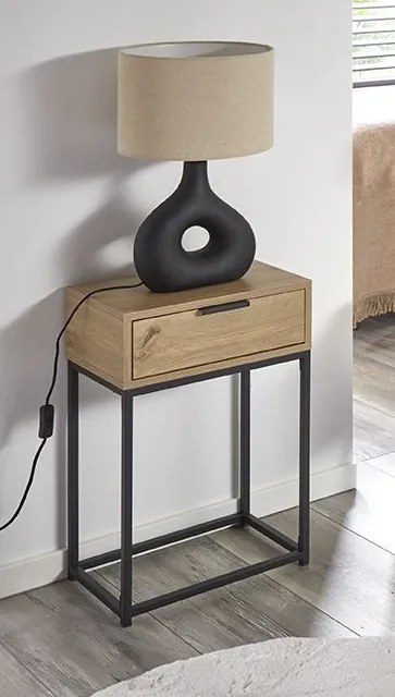 Odkladací/nočný stolík so zásuvkou Malmö, dub