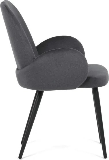 Jedálenská stolička zamatová, sivá DCL-X7129 GREY2