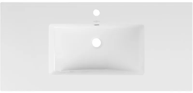 Mexen Atena, umývadlo na zapustenie do dosky 101 x 46 cm, biela lesklá, 25011000