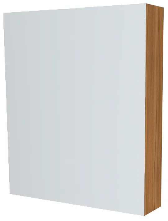 Mereo, Mereo Kúpeľňová zrkadlová skrinka 60 cm, galerka, 1x dvierka ľavá, Multidecor, Orech Dijon prírodný, MER-CN798G61ODP1