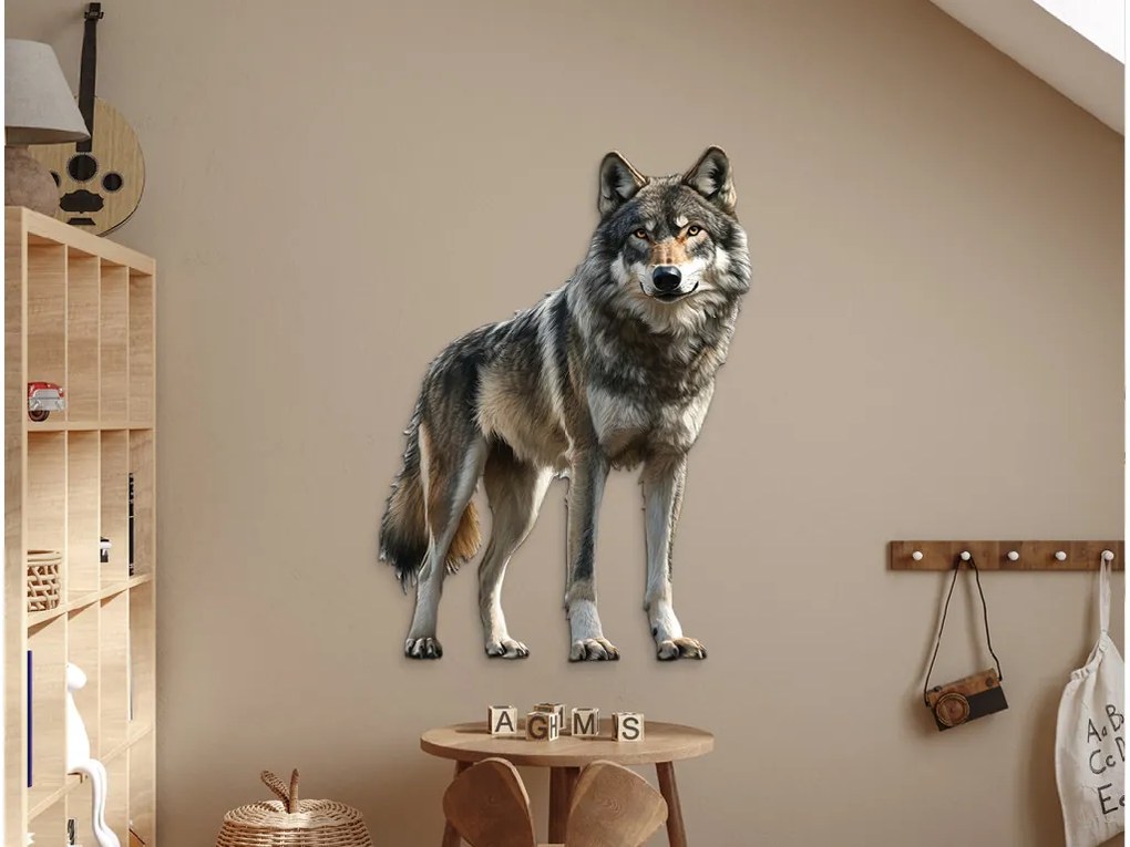 drevko | Obraz na stenu Divoký vlk 60 x 43 cm