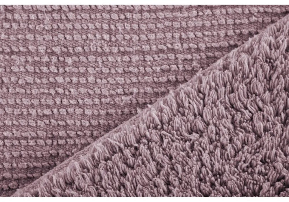 Ružová bavlnená kúpeľňová predložka Tiseco Home Studio Luca, 60 x 100 cm