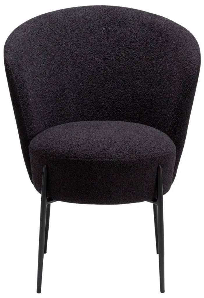 ORBIT ČALÚNENÁ STOLIČKA obsidian black bouclé/black
