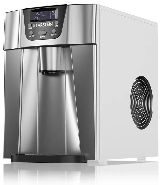 Klarstein Ice Volcano 2 GS, výrobník ľadu, 13 kg/24 h, zariadenie na výrobu ľadu, LED, strieborný