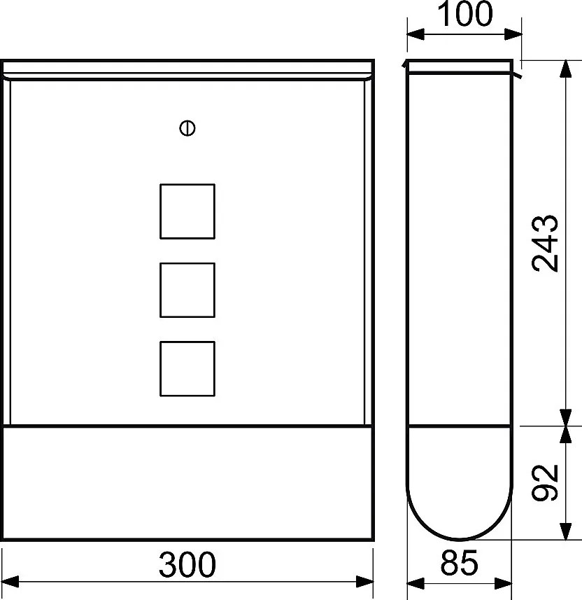 Poštová schránka RICHTER BK.210.HM (hnedá), RICHTER hnědá
