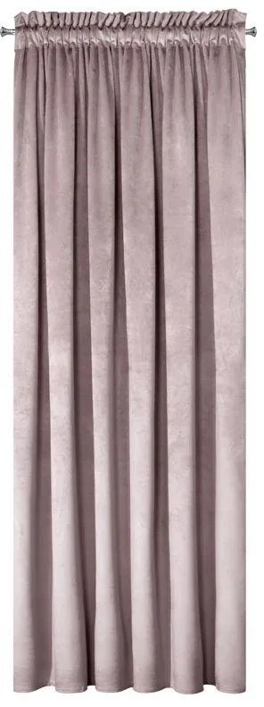 Pudrový zamatový záves ROSA 140x270 cm