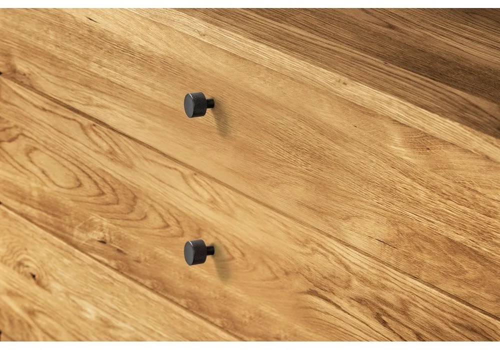 Nízka komoda z dubového dreva 100x90 cm Retro - The Beds