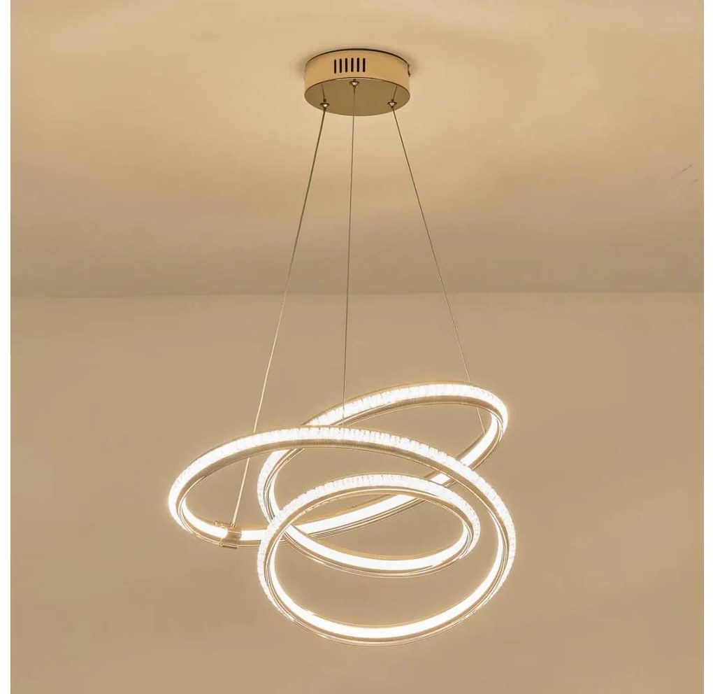 LED Luster na lanku LED/38W/230V 3000K 50x50 cm