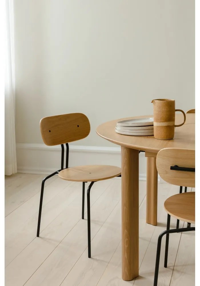 Čierno-svetlo hnedá jedálenská stolička Curious – UMAGE