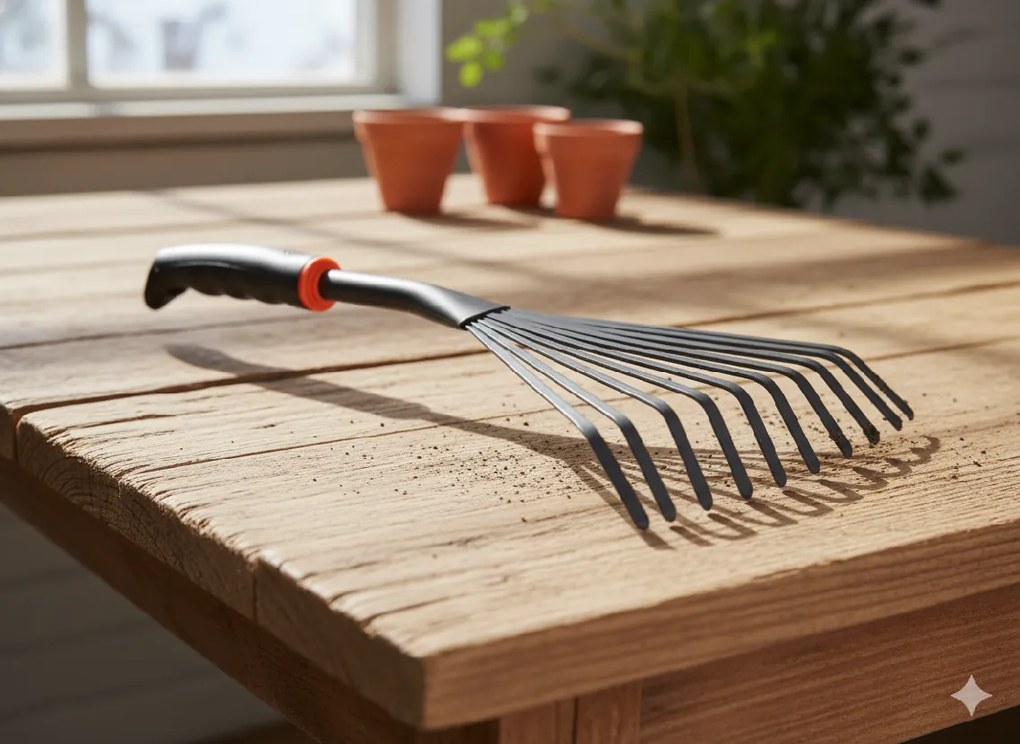 Garden Line Záhradné hrable 35 x 12 cm, čierne