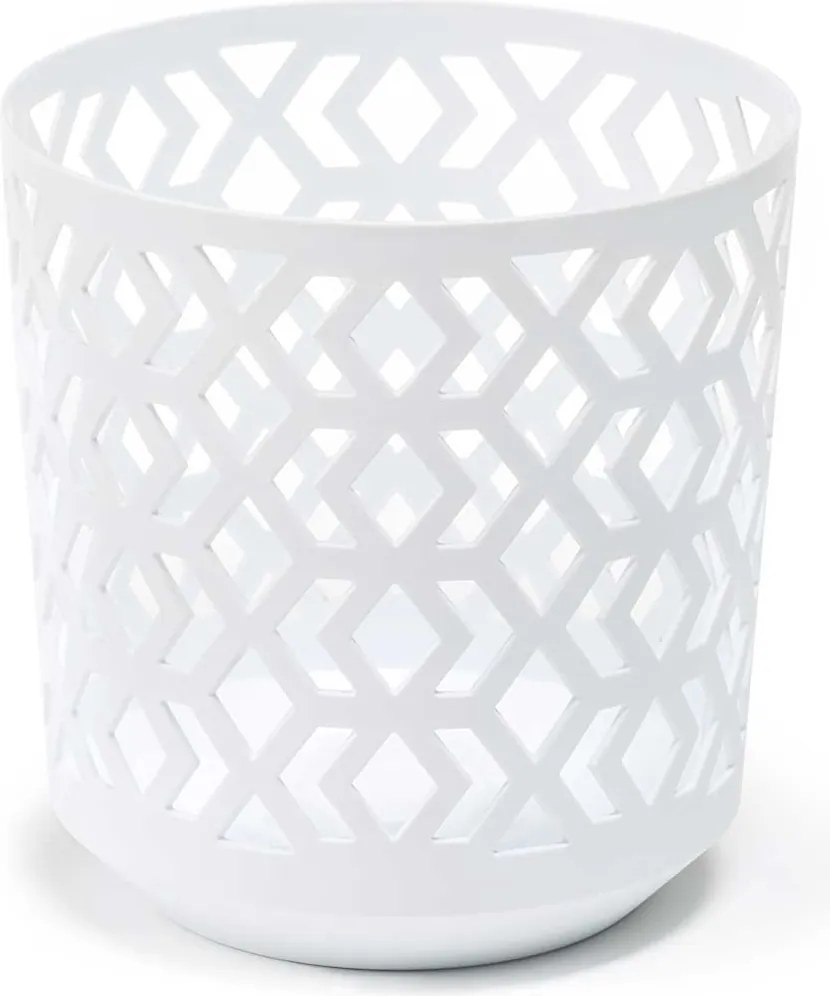 PLASTOVÝ KVETINÁČ ETNIC SADA 2KS 14,8X13,9 CM+20,1X19,5 CM BIELA