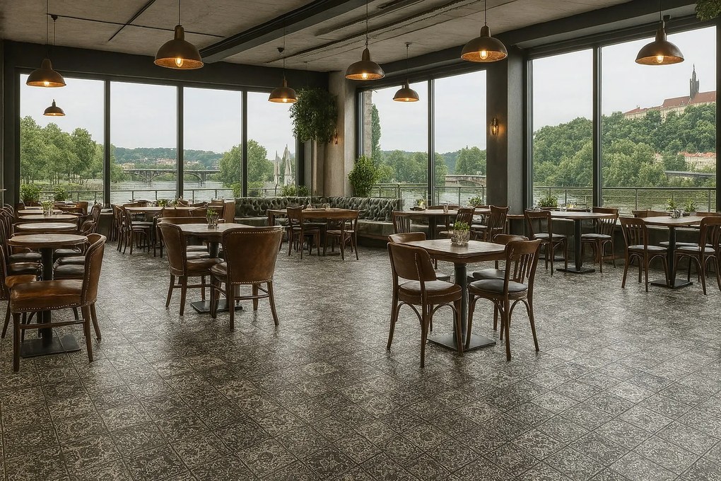 Beaulieu International Group, PVC podlaha - lino Livitex Retro 2795, na mieru, šíře 3m,4m, šedá, filc, chodba / predsieň