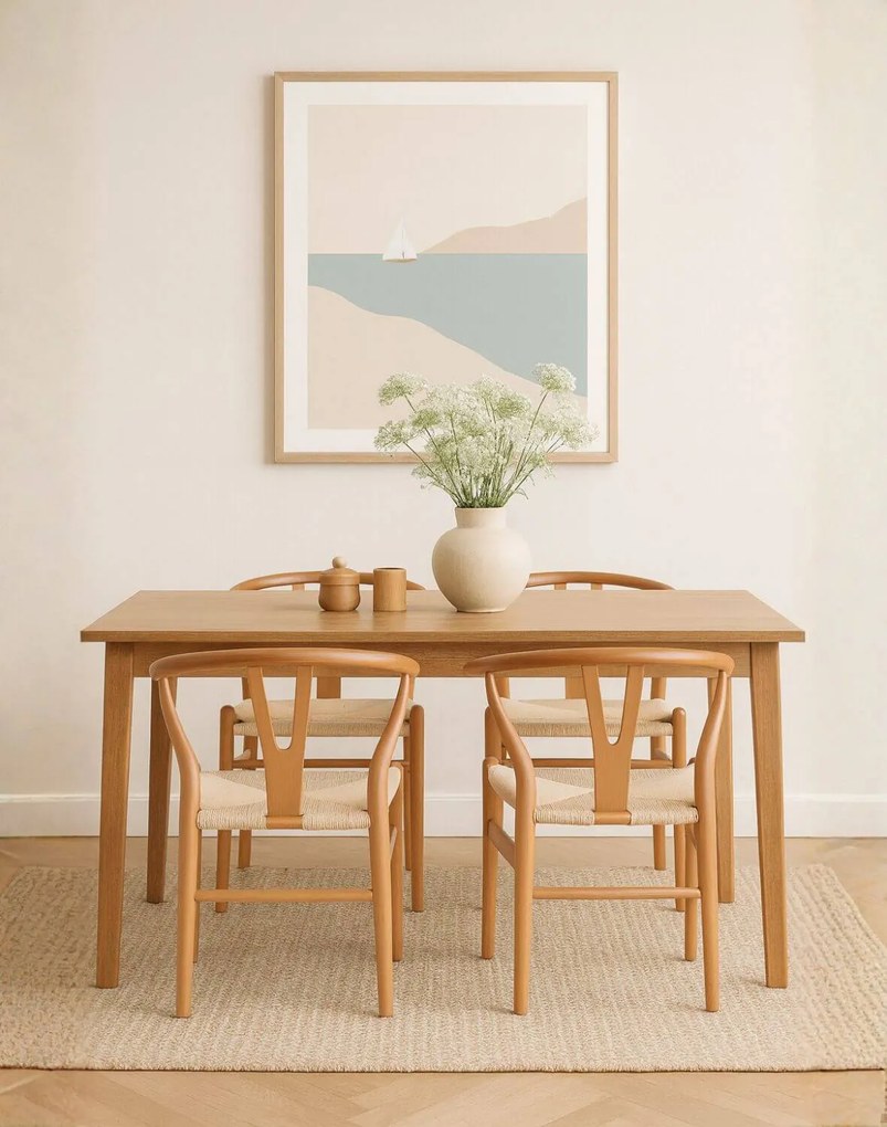 Jedálenská stolička Vero Light, prírodný buk, drevená