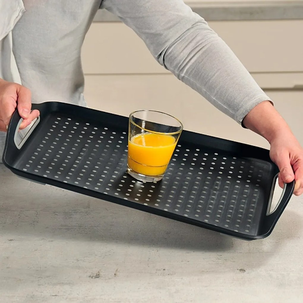 Plastový servírovací podnos KESPER 45,5 cm čierny