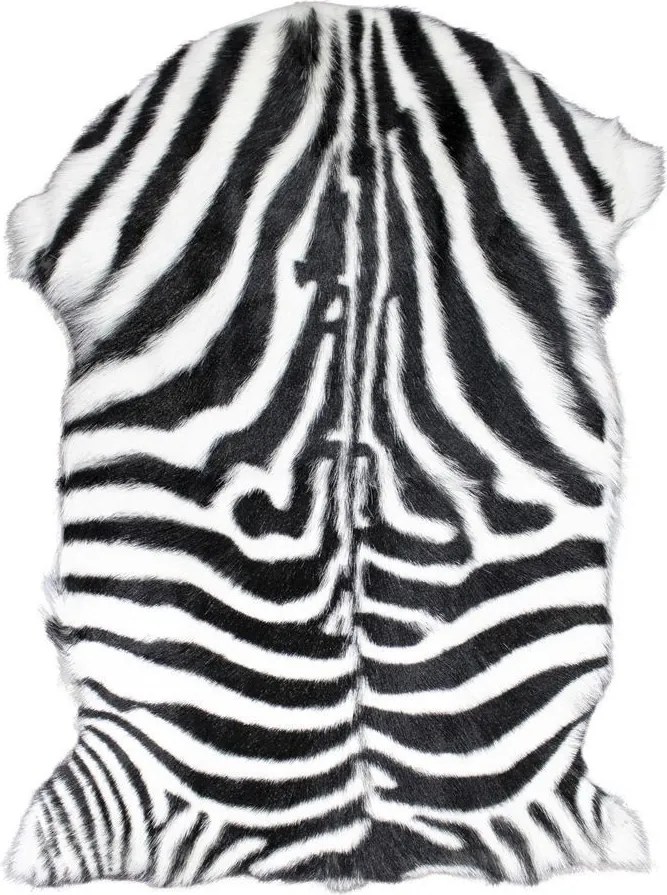 Bielo čierna dekoratívne kožušina Zebra z kozej kože - 60 * 90 * 2cm