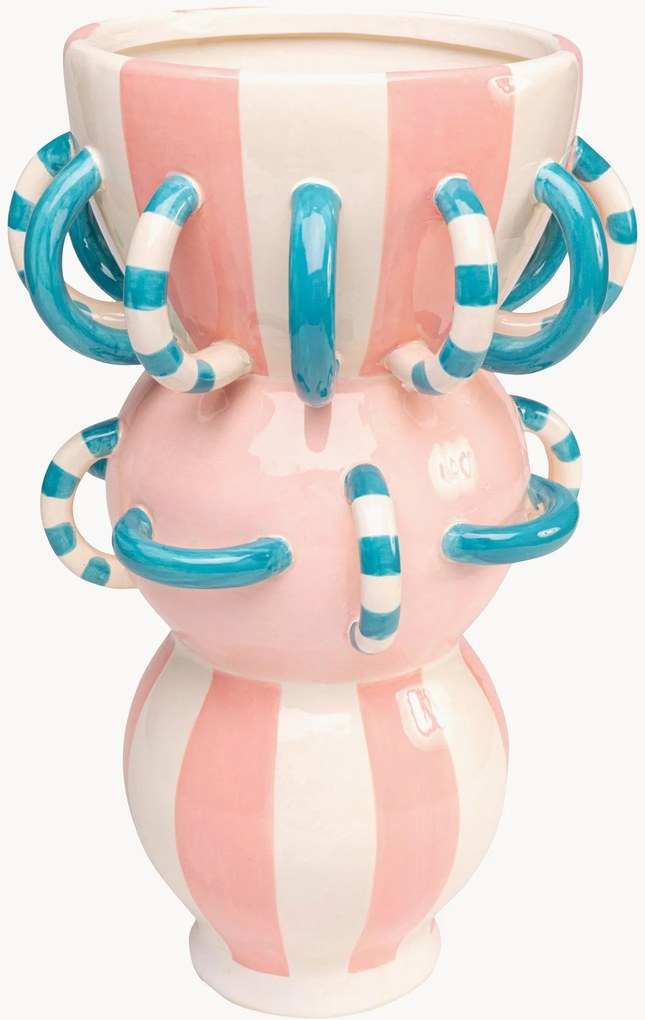 Ručne maľovaná váza Harlequin, V 49 cm