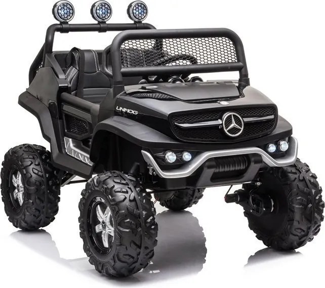LEAN CARS Vozidlo na akumulátor Mercedes Unimog S, čierne