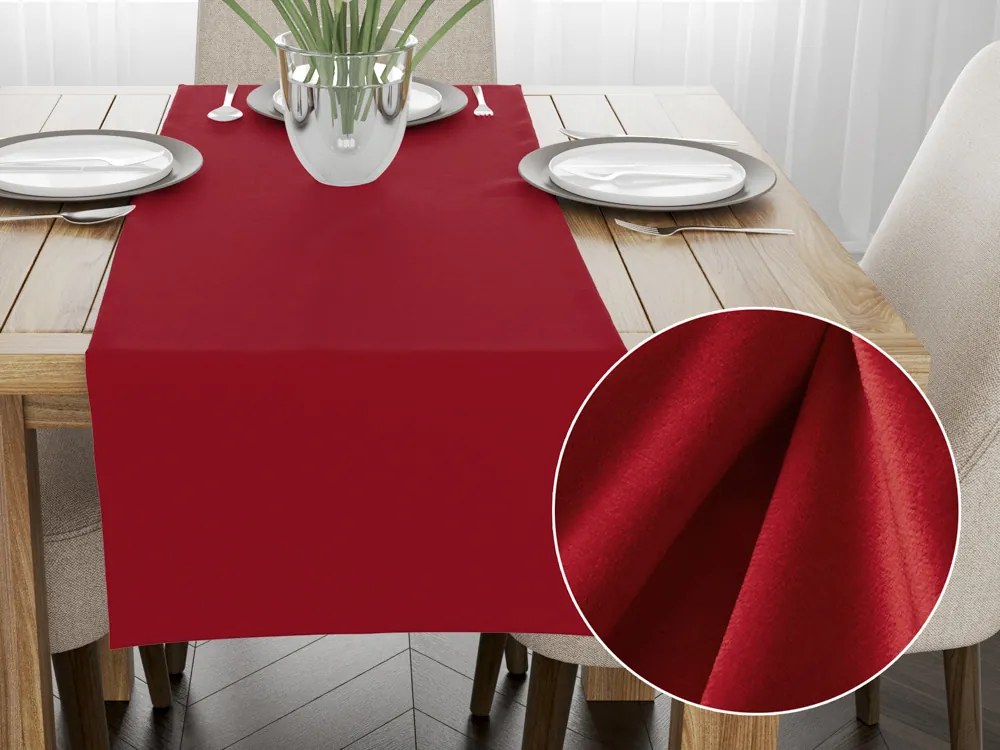 Biante Zamatový behúň na stôl Velvet Prémium SVP-038 Sýto červený 35x120 cm