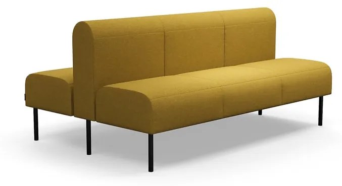 Modulárna pohovka VARIETY, 3 miestna, double, látka Blues CSII, zlatá