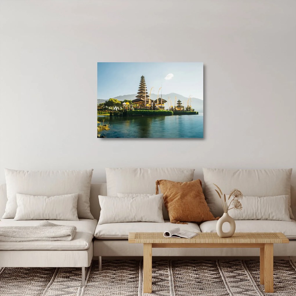 Sklenený obraz Mount Batur (70x50 cm)