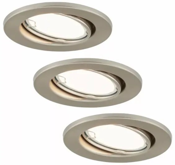 Briloner 7221-032 - SADA 3x LED Kúpeľňové svietidlo 1xGU10/3W/230V matný chróm