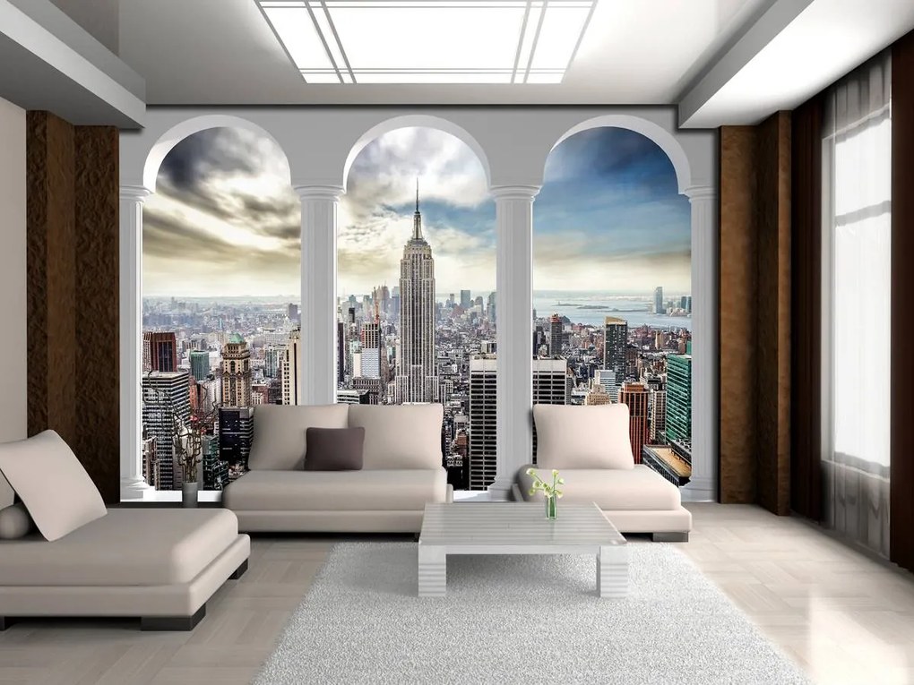Fototapeta - Pohľad na New York Pillars (254x184 cm)
