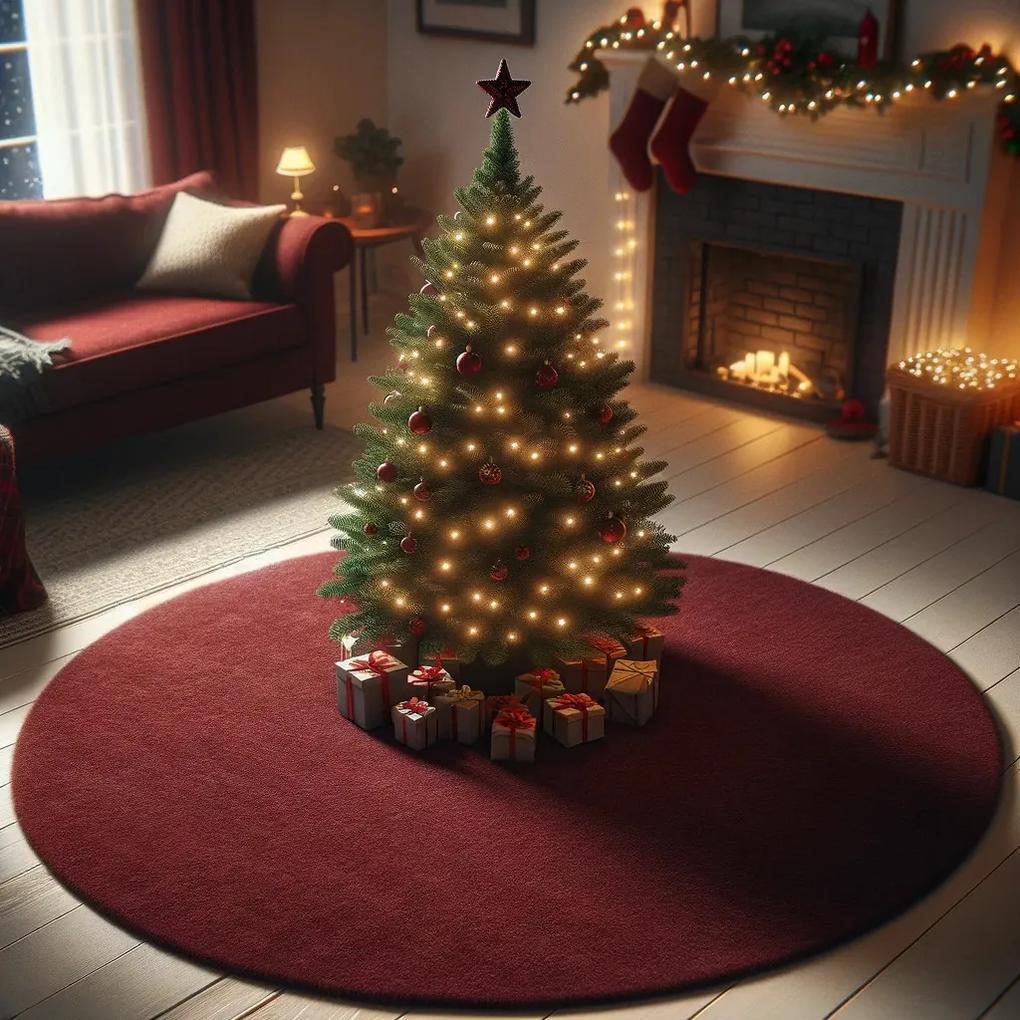 Vopi koberce Vianočný kusový koberec Eton vínovo červený kruh - 160x160 (priemer) kruh cm
