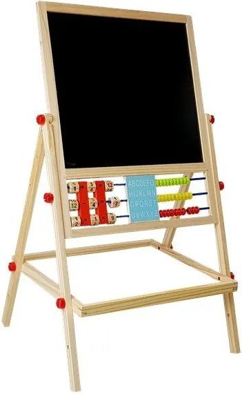 LEAN Toys Drevené tabuľové počítacie hodiny s magnetom