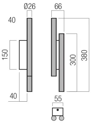 Redo 01-3851 - LED nástenné svietidlo NIKOS 4xLED/4W/230V CRI 90 zlaté