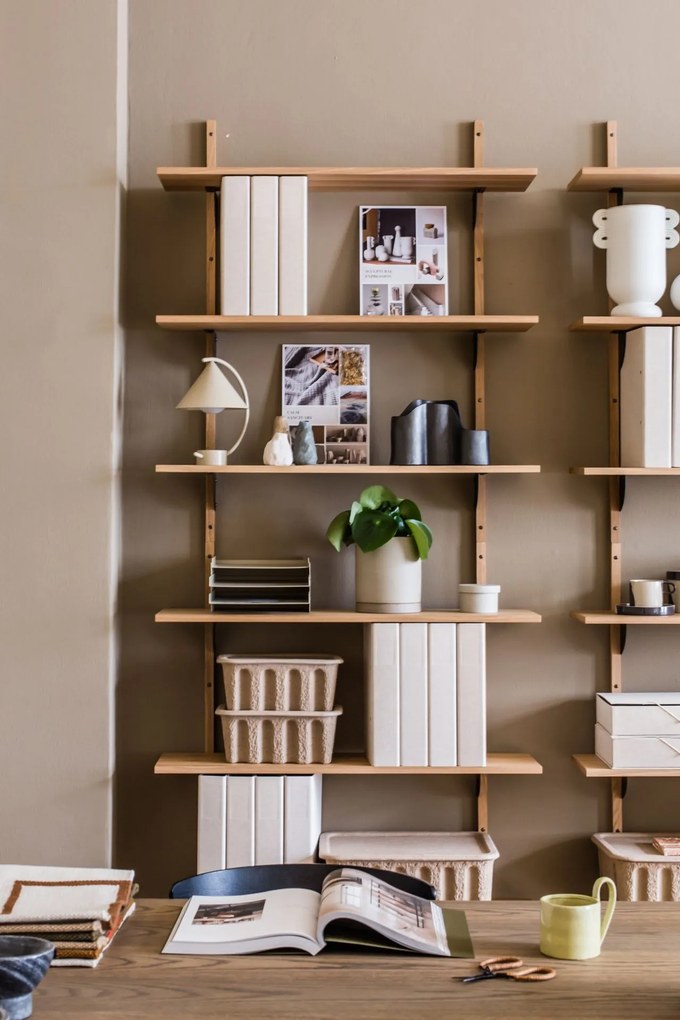 Ferm Living Úložný box s vekom Paper Pulp Large – set 2 ks