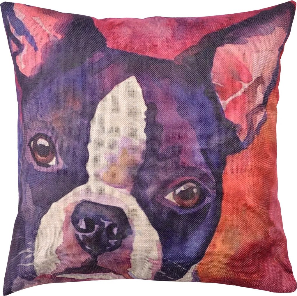 Povlak na vankúš s motívom francúzskeho buldočka Psy - 43 * 43 cm