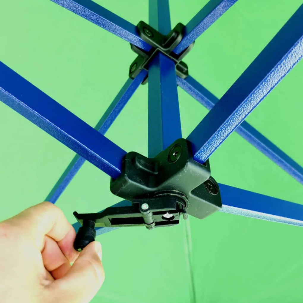 BRIMO Rýchlorozkladací stánok 2x3 m (3 steny): Oceľová pevnosť pre trhovníkov - s 3 stenami - Biela 21