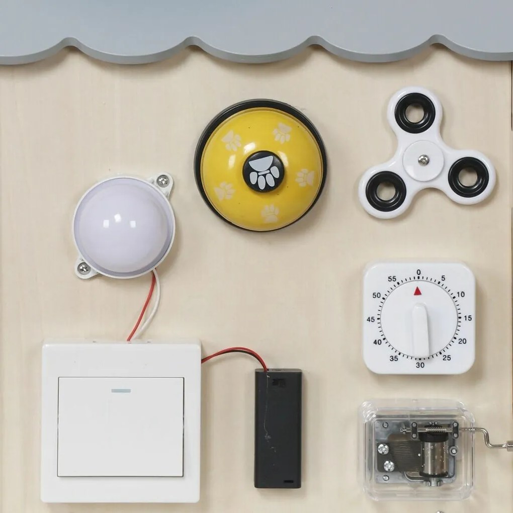 2Kids Toys Activity board Domček, sivá