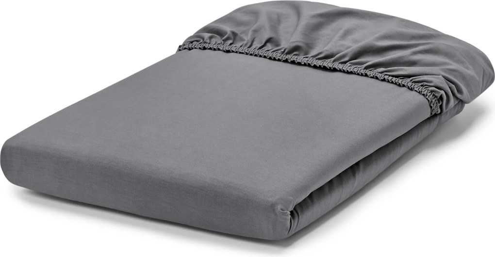 Napínacie prestieradlo z perkálu, sivé, štandardná veľkosť