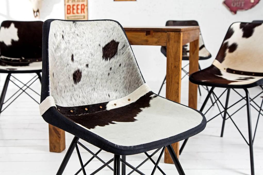 Dizajnová stolička Una čierna biela