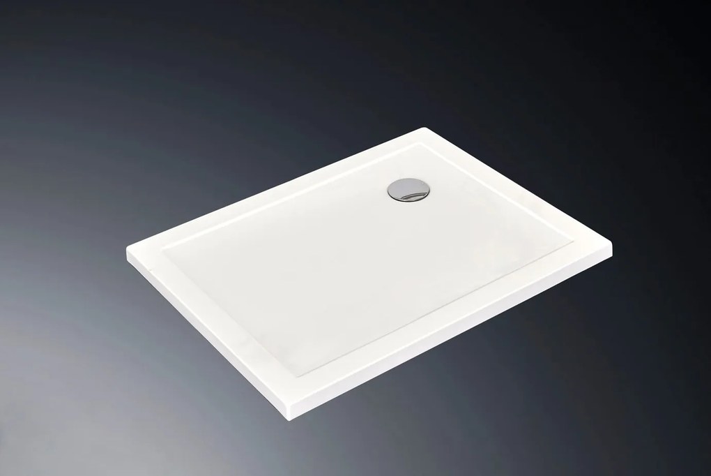 Erga Laos, obdĺžniková sprchová vanička 90x70x5cm, akrylát, biela lesklá, ERG-V06-ACR-7090S-WH-CR