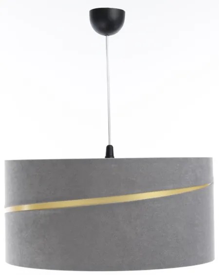 Luster na lanku SWING 1xE27/60W/230V šedá/zlatá