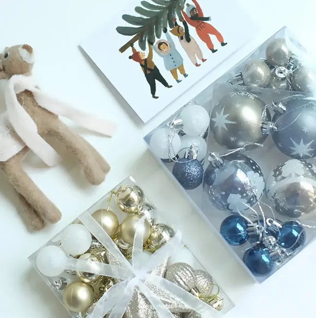 Vianočné guľky - SYSD1688-046 (36ks)