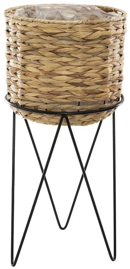KVETINÁČ Z MORSKEJ TRÁVY SO STOJANOM AYA NATURAL SADA 2KS 54X25 CM+43X20 CM HNEDÁ