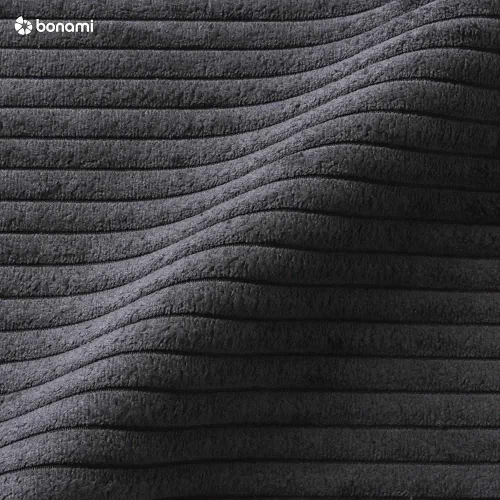 Antracitovosivá menčestrová rozkladacia rohová pohovka (ľavý roh) Brave Dave – Miuform