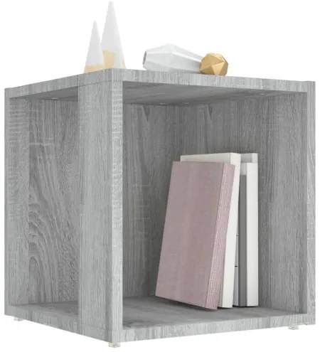 vidaXL Príručný stolík sivý dub sonoma 33x33x34,5 cm spracované drevo-