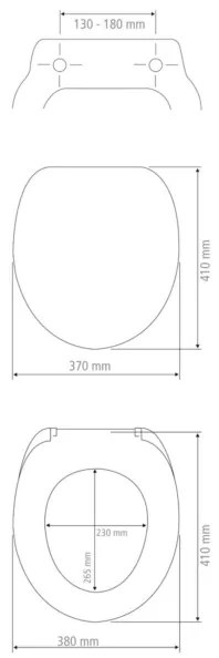 WENKO 25172100-WC sedadlo PRIMA 37x41 cm modrá/strieborná