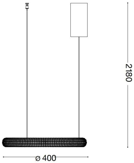Ideal Lux - LED Luster na lanku MIRACLE LED/25W/230V pr. 40 cm CRI 90 matný chróm