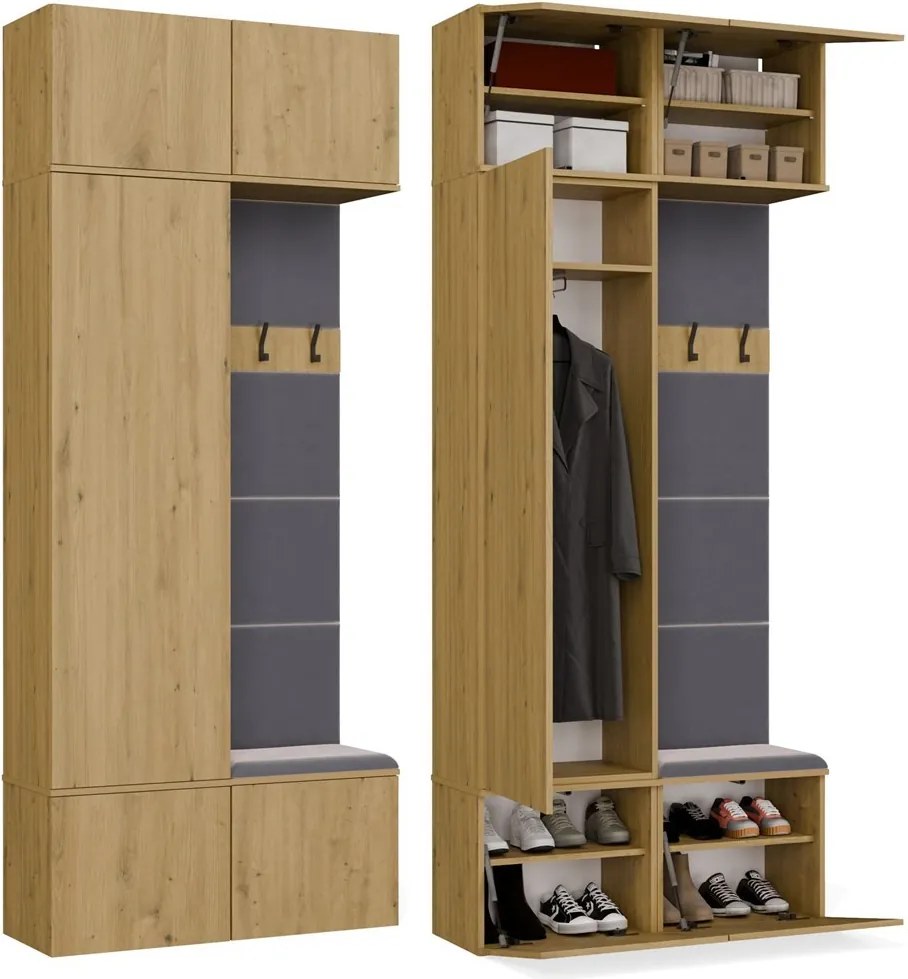 Předsíňová stěna Haga 1Sz1W 100 cm dub Artisan