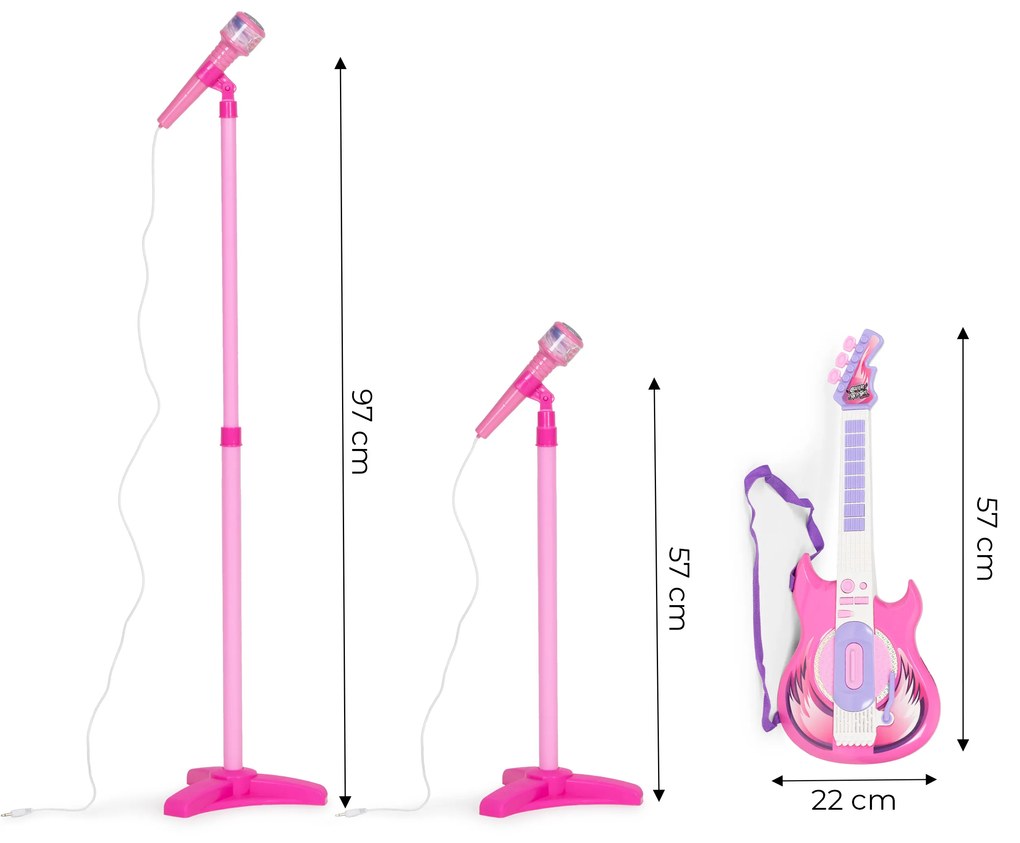 MULTISTORE Stojan na mikrofón na elektrickú gitaru pre deti mp3