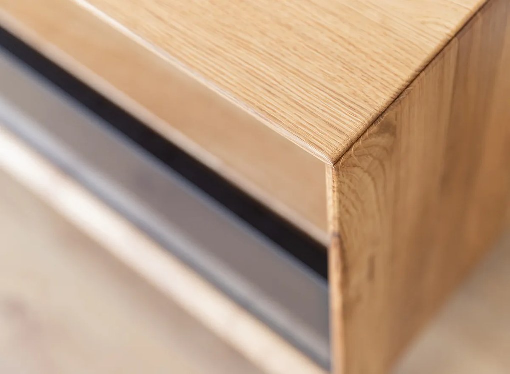 PROXIMA.store - Luxusný dubový TV stolík 2.1 - MODERN LOFT FARBA: dub, ROZMER: dĺžka TV stolíka 120 cm