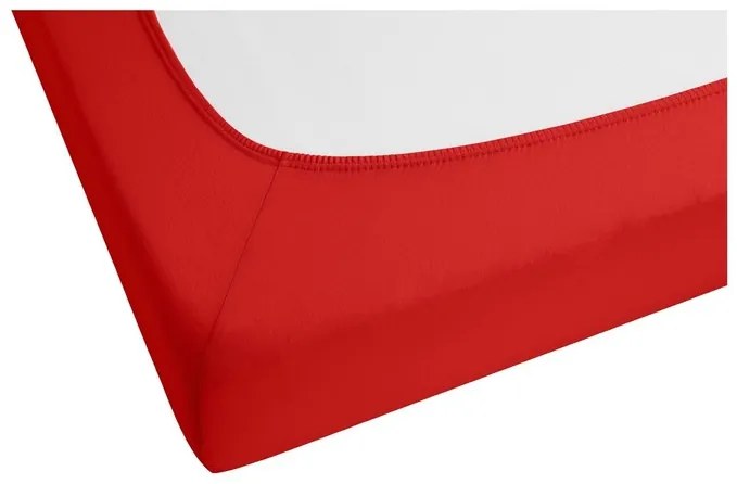Biberna Napínacia džersejová plachta (červená, 140 – 160 x 200 cm)  (100227068)